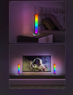 1 Pair RGB Rhythm Light,180° Smart Light Bars,Gaming LED Lights,16 Million DIY Color Adjustments,Remote Control,USB Pickup Light