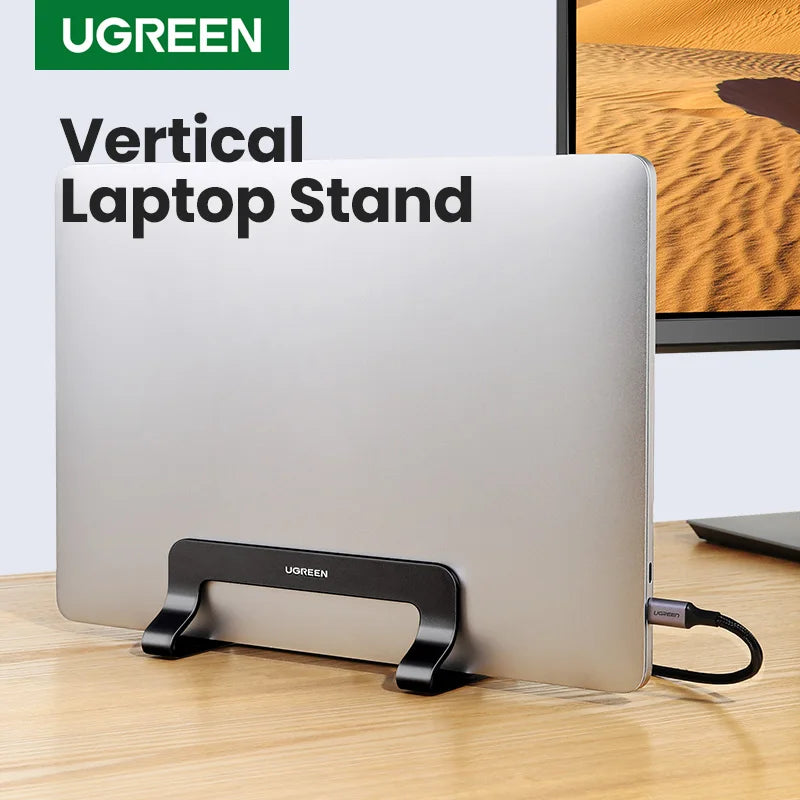 UGREEN Vertical Laptop Stand For MacBook Pro Aluminum Portable Notebook Stand Laptop Stand MacBook Air Pro Tablet Phone Stand