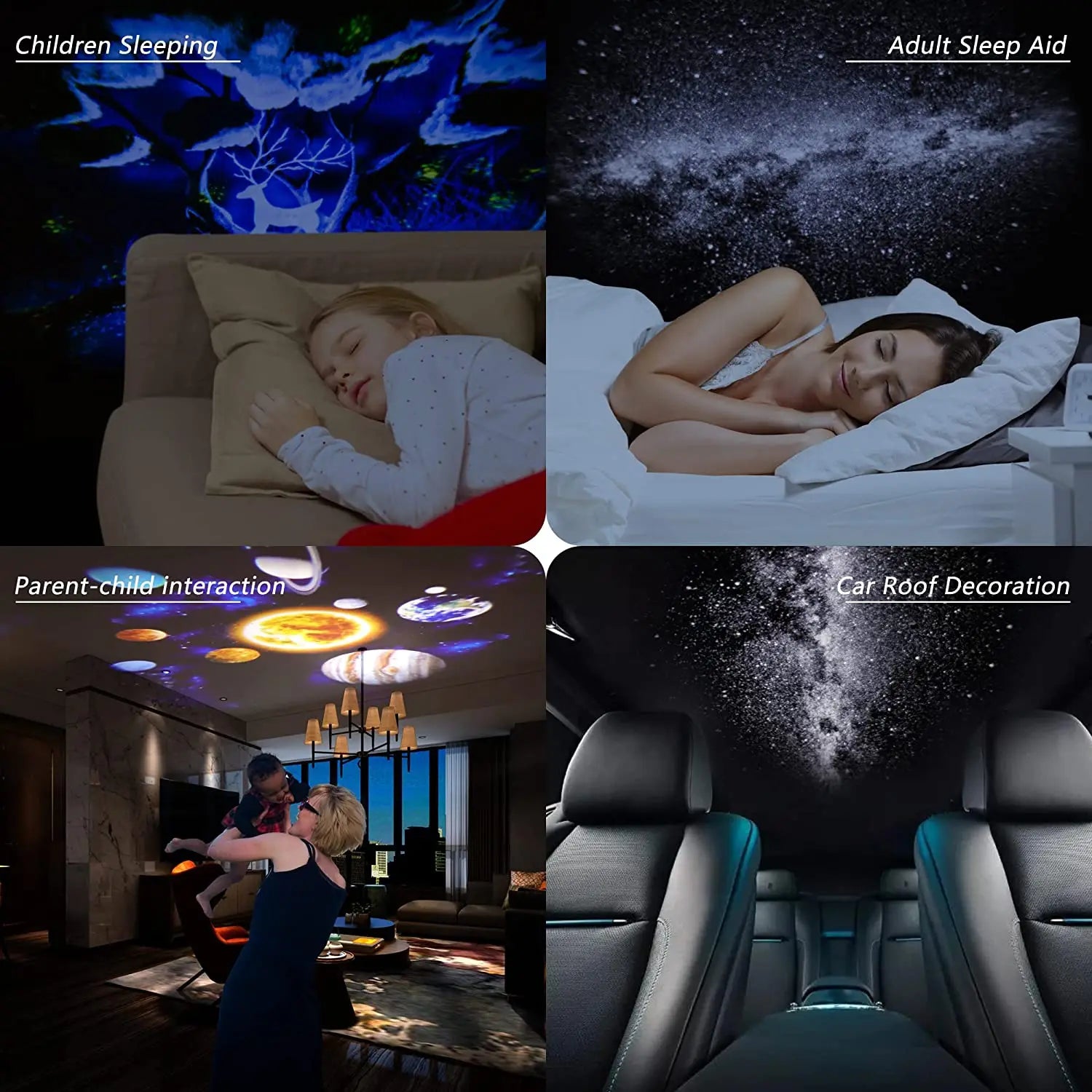 Projetor Galaxy Rotativo 360° com Céu Estrelado para Quarto e Decoração