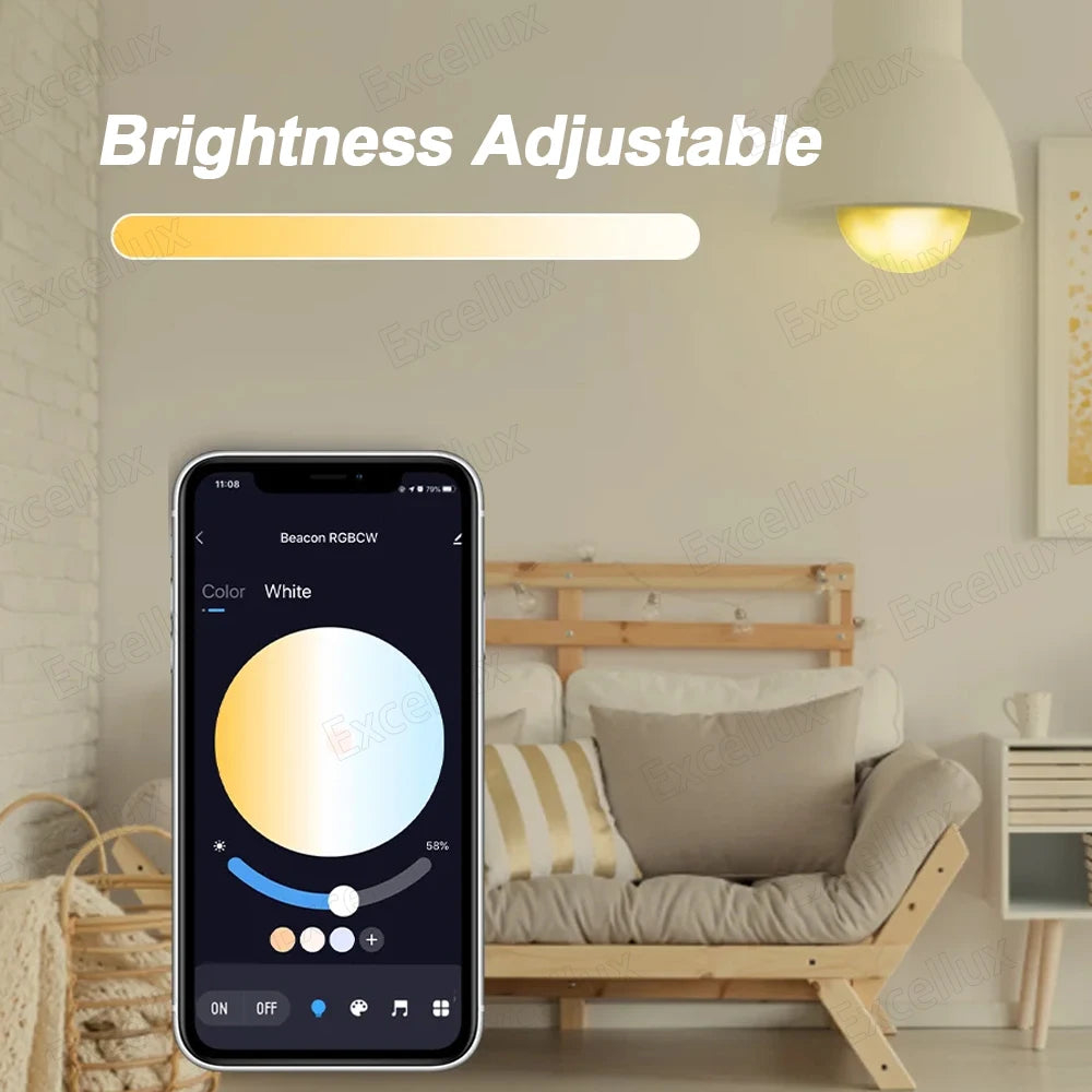 Tuya E27 Smart Bulb 15W — RGB + CW/WW WiFi/Bluetooth Alexa