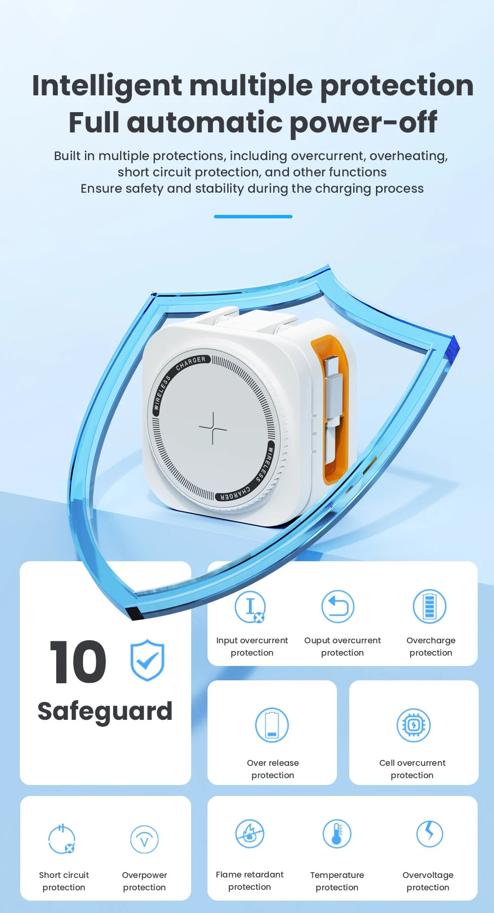 3-in-1 Magnetic Wireless Charger Stand for iPhone 12 13 14 15 16 Charging Station for Apple Watch 10 9 8 7 6 5 AirPods 2 3 Pro