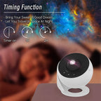 Projetor Galaxy Rotativo 360° com Céu Estrelado para Quarto e Decoração