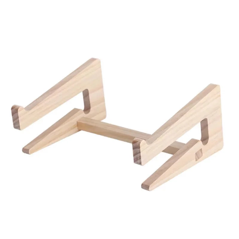 Universal Wooden Laptop Holder Detachable Base Stand Computer Cooling Bracket Suitable For Notebook Laptop Tablet 10-17 Inchs