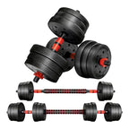 Halteres Ajustáveis 2‑em‑1 para Treino de Força (10–30 kg) em casa