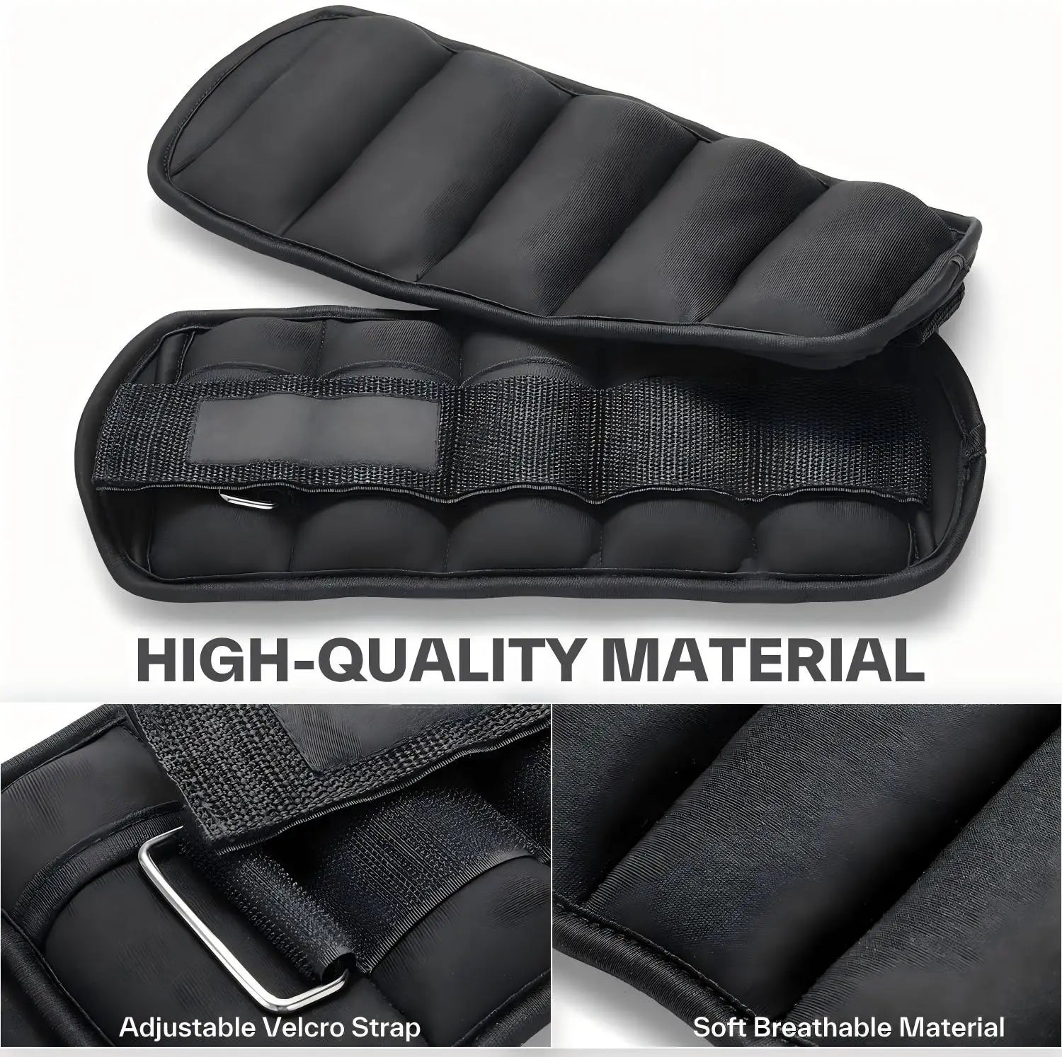 DECODEKO Adjustable Ankle and Wrist Weights, 0.5-10kg, Versatile Fitness Training with Breathable Nylon, Hook and Loop Closure, Perfect for Home Gym and Aerobics, Adjustable Dumbbells for Personalized Intensity