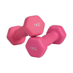 Soft-Grip Neoprene Hex Dumbbells Set - Anti-Roll Design, 1kg to 6kg, 2 Units, Ergonomic for Home Gym and Fitness, Ideal for both men and women, Perfect for circuit training and weightlifting.