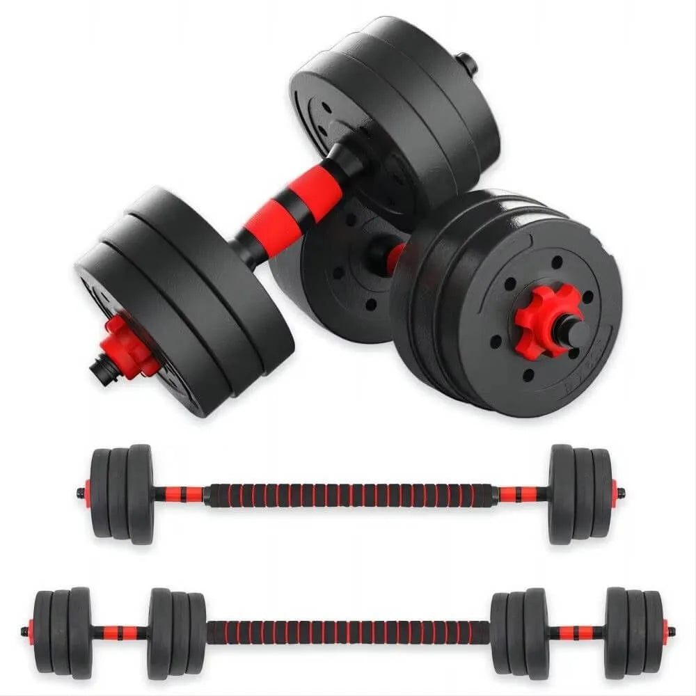 Halteres Ajustáveis 3‑em‑1 para Home Gym (10–30 kg)