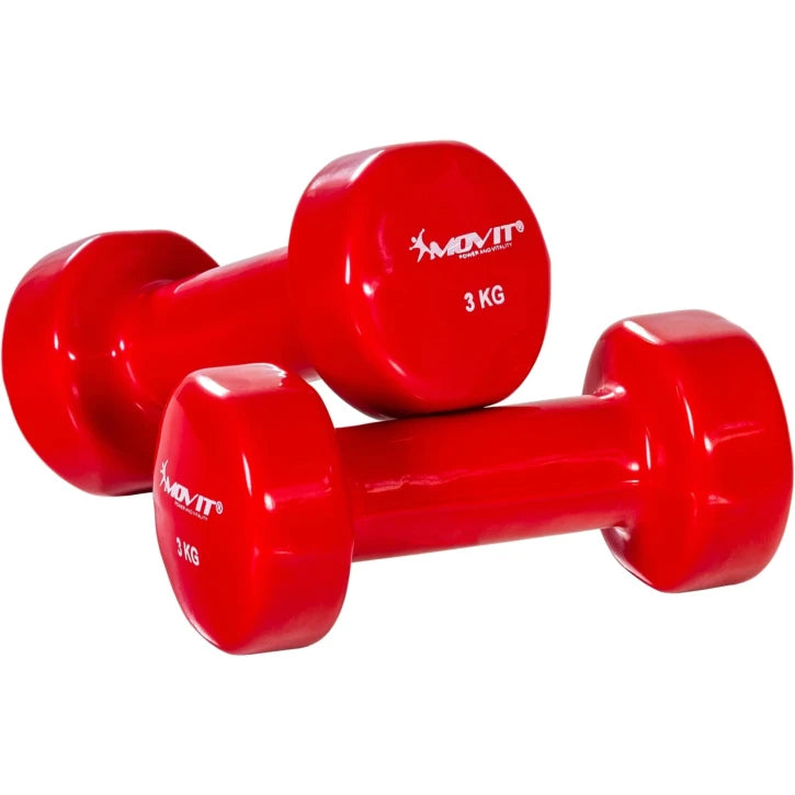 Conjunto de Halteres em Vinil MOVIT® para Treino em Casa