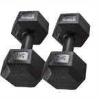 Hexagonal Dumbbell Set 2.5-10kg for Home Gym, Vinyl Coated Weights with Non-Slip Grip, Ideal for Bodybuilding and Fitness Training, Compact Design for Easy Storage, Durable PVC Coating to Absorb Impact.