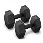 Hexagonal Dumbbell Set 2.5-10kg for Home Gym, Vinyl Coated Weights with Non-Slip Grip, Ideal for Bodybuilding and Fitness Training, Compact Design for Easy Storage, Durable PVC Coating to Absorb Impact.