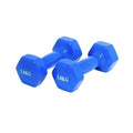 Neoprene Dumbbell Set 1, 1.5, 2, 3kg in Blue and Red, with Anti-Roll Design for Gym and Home Use, Ideal for Aerobic Exercise and Arm Strengthening, Includes 2 Units, Made of Rubber.