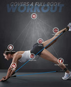 Pilates bar kit with resistance bands, Multifunctional Yoga Bar, Portable Home Gym, Resistance bar kit for full body workouts.