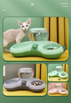 HOOPET New Style Cat Automatic Drinking Feeding Bowl Anti-overturning Non-slip Bowl for Cats Dogs Cat Food Holder Teddy Dog Bowl