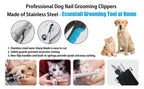 Professional Pet Nail Clipper with Safety Guard, Stainless Steel Scissors for Cat and Dog Claw Care and Grooming Supplies. Size Fits All Sizes.