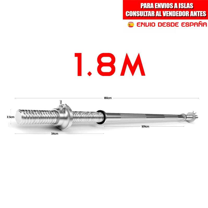 Weight Bars for Bodybuilding Training, 2.5-15 kg, 1.8 m, 1.5 m, 1.2 m