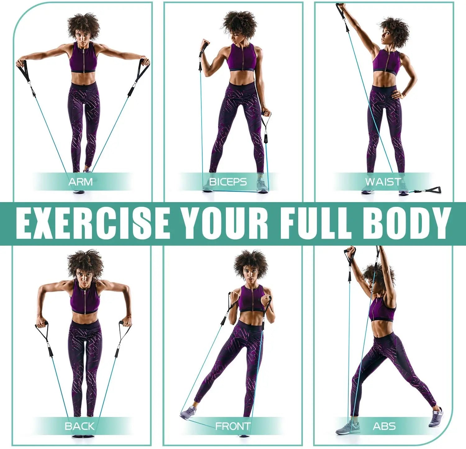 Pilates bar kit with resistance bands, Multifunctional Yoga Bar, Portable Home Gym, Resistance bar kit for full body workouts.