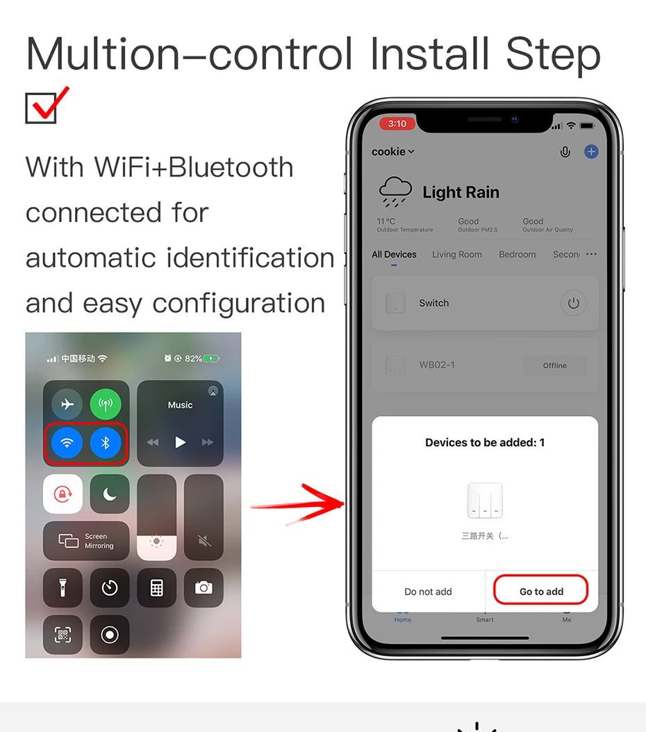 BSEED WiFi Touch Switch — Tomada EU com USB‑C Tuya Smart Life