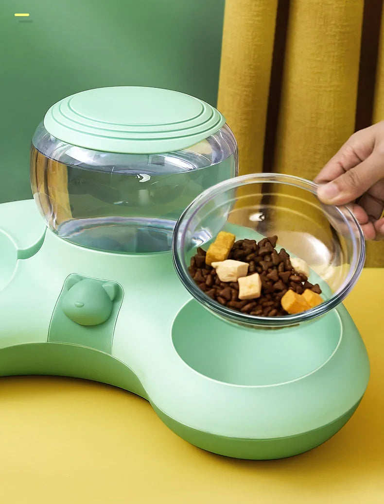 HOOPET New Style Cat Automatic Drinking Feeding Bowl Anti-overturning Non-slip Bowl for Cats Dogs Cat Food Holder Teddy Dog Bowl