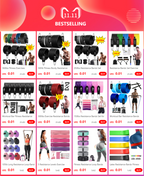 Bandas de Resistência com Âncora de Porta e Tiras de Tornozelo