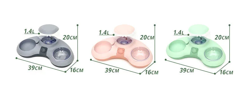 HOOPET New Style Cat Automatic Drinking Feeding Bowl Anti-overturning Non-slip Bowl for Cats Dogs Cat Food Holder Teddy Dog Bowl