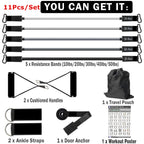 Bandas de Resistência com Âncora de Porta e Tiras de Tornozelo