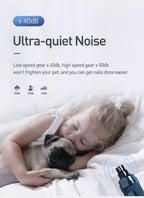 ROJECO N30 Electric Nail Clippers for Dogs, Nail Grinder, Rechargeable Professional Pet Clipper for Cat Claws, Cutter, Grooming