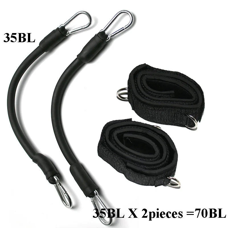 Resistance tubes with ankle straps, complete set, leg training, training for running, kickboxing, punching, taekwondo, all sports.