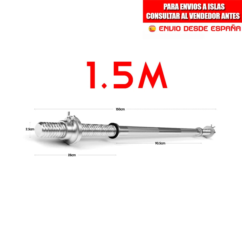 Weight Bars for Bodybuilding Training, 2.5-15 kg, 1.8 m, 1.5 m, 1.2 m