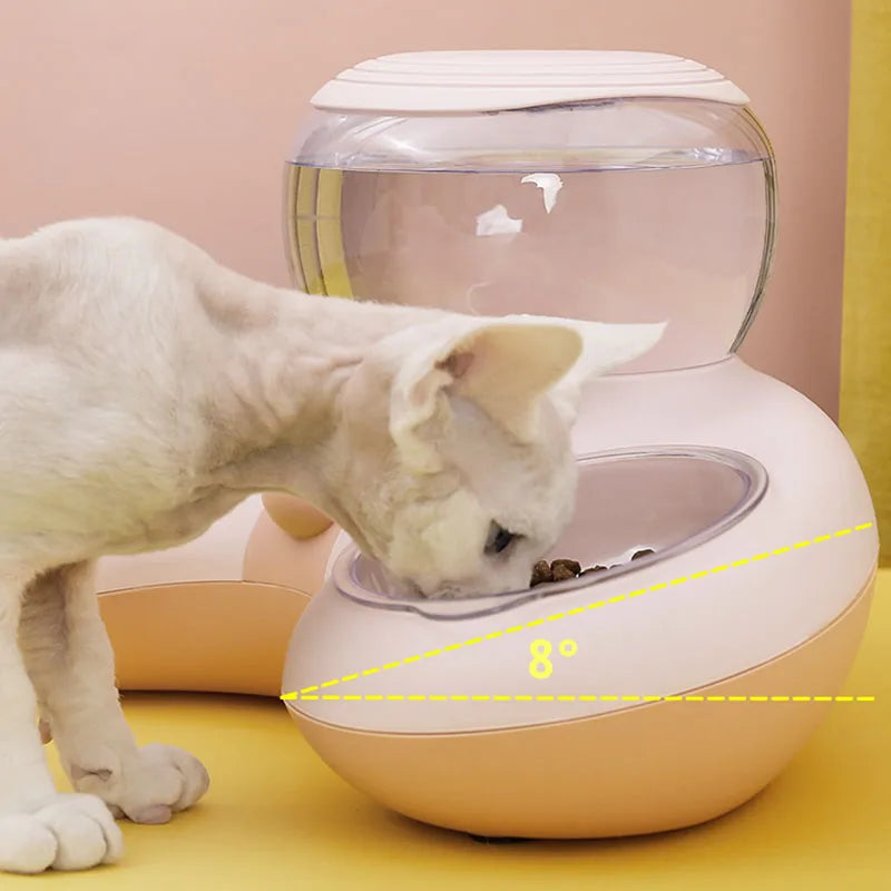 HOOPET New Style Cat Automatic Drinking Feeding Bowl Anti-overturning Non-slip Bowl for Cats Dogs Cat Food Holder Teddy Dog Bowl