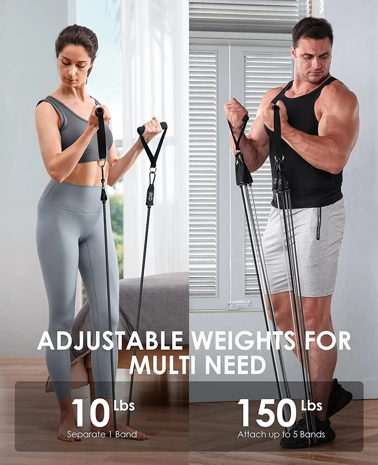 Bandas de Resistência com Âncora de Porta e Tiras de Tornozelo