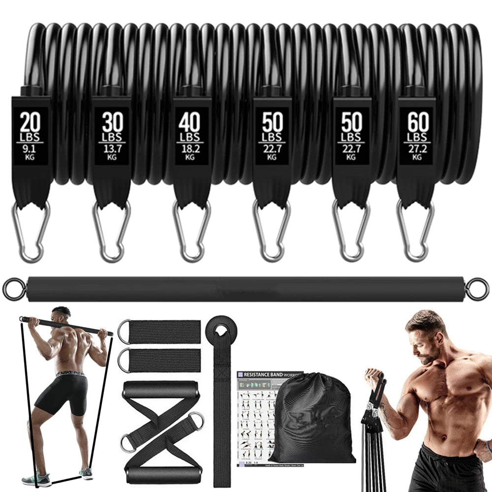 FitBar Resistance Set – Barra de Treino com Bandas para Pilates, Yoga e Full Body Workout