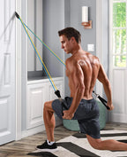 Pilates bar kit with resistance bands, Multifunctional Yoga Bar, Portable Home Gym, Resistance bar kit for full body workouts.