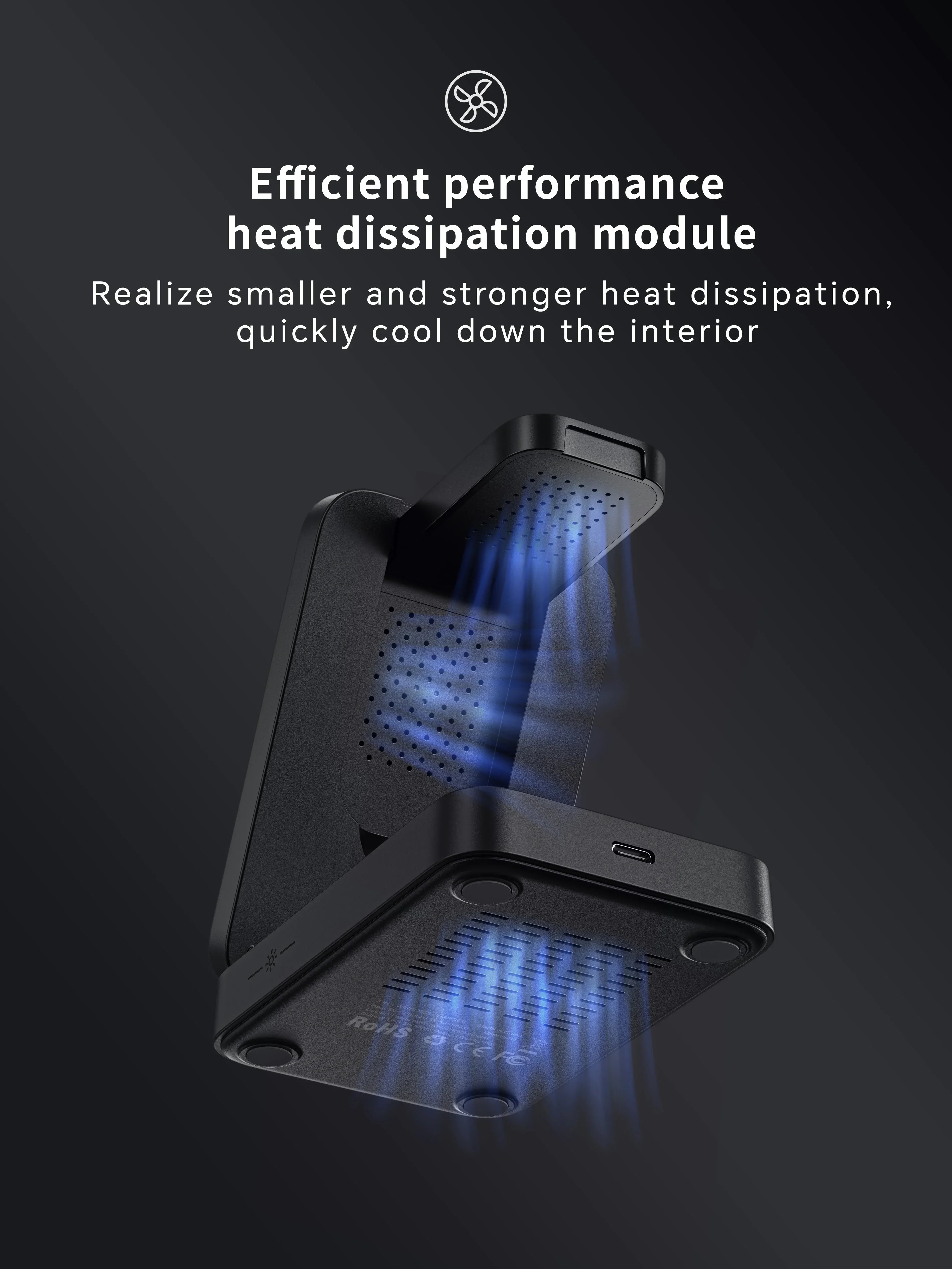 Foldable 3 In 1 Magnetic Wireless Charger Stand For Magsafe iPhone 15 14 13 12 Apple Watch 2-8 Airpods Pro Fast Charging Station