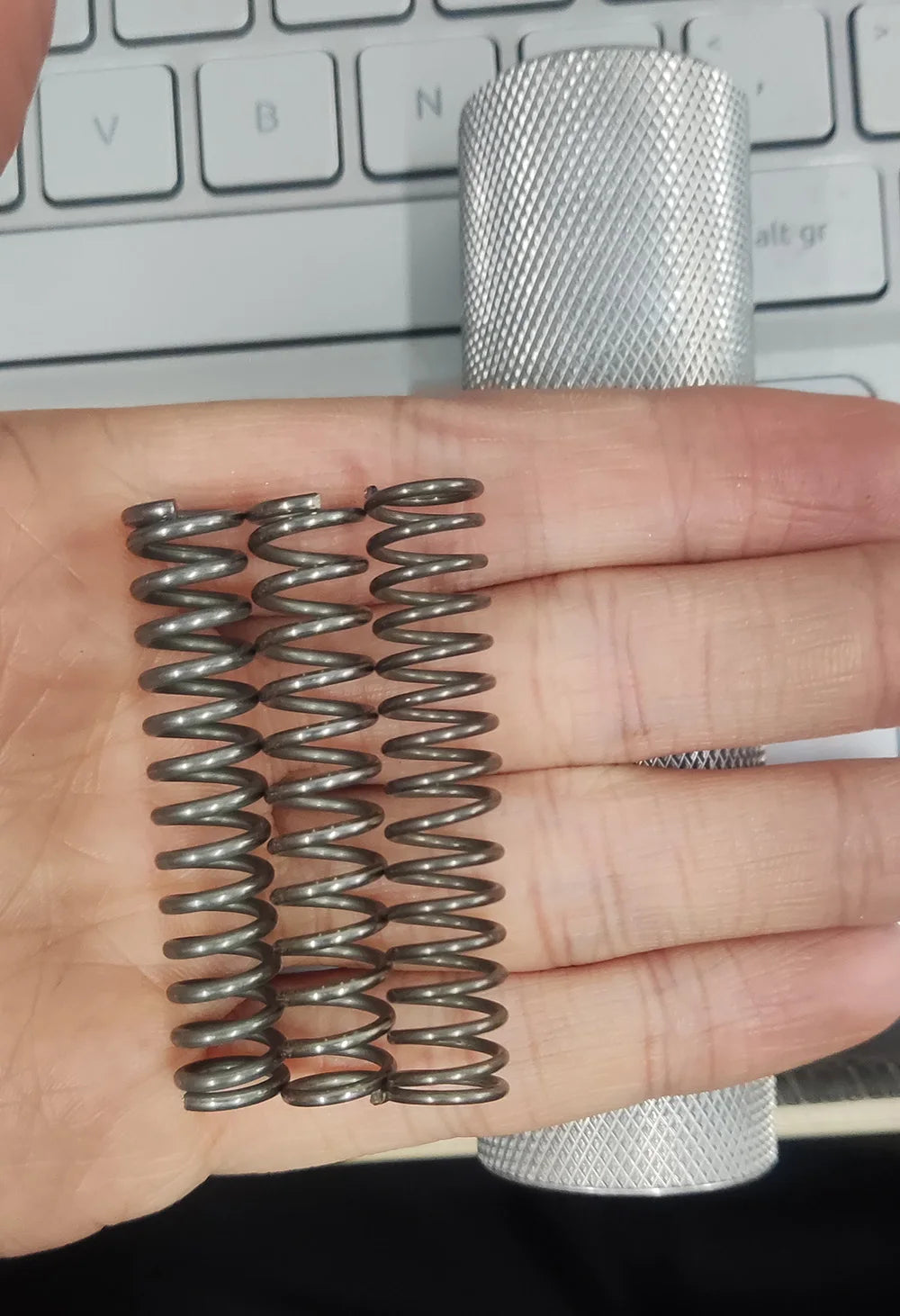 Fortalecedor de Polegar e Thenar em Alumínio — Hand Grip 3 Molas e Bastão Nylon