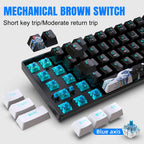 60% Mechanical Keyboard, Gaming Keyboard With Blue Switches And Sea Blue Backlit Small Compact