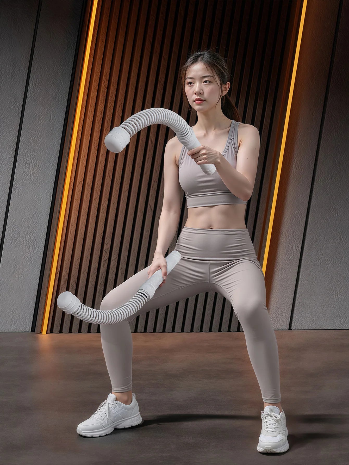 Fortalecedor de Braços com Mola Flexível — Conjunto de 2 para Bíceps e Tríceps