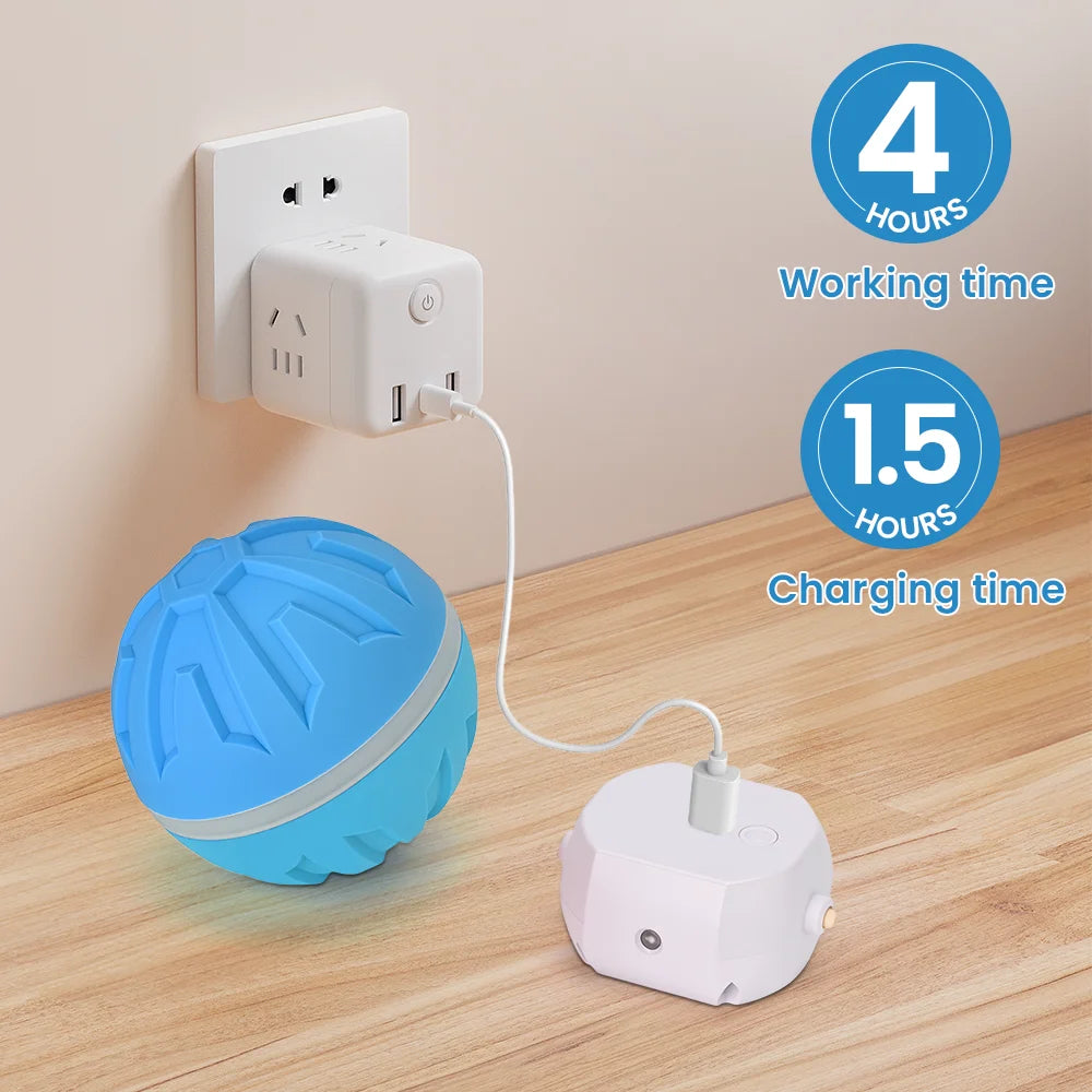 Remote-Controlled LED Light Up Rubber Dog Ball – Rechargeable Interactive Fetch Toy for Aggressive Chewers, IP65 Waterproof