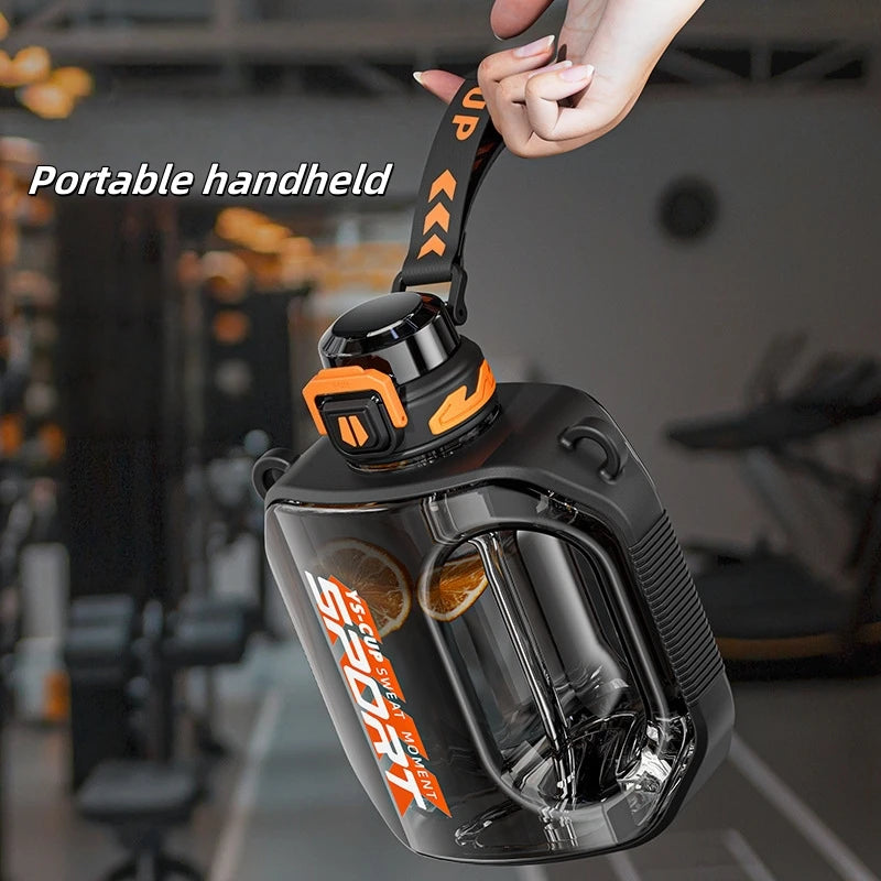 1600ML Large Capacity Sports Water Bottle Food Grade Plastic Water Cup With Straw Portable Gym Water Bottle BPA Free Water Cup