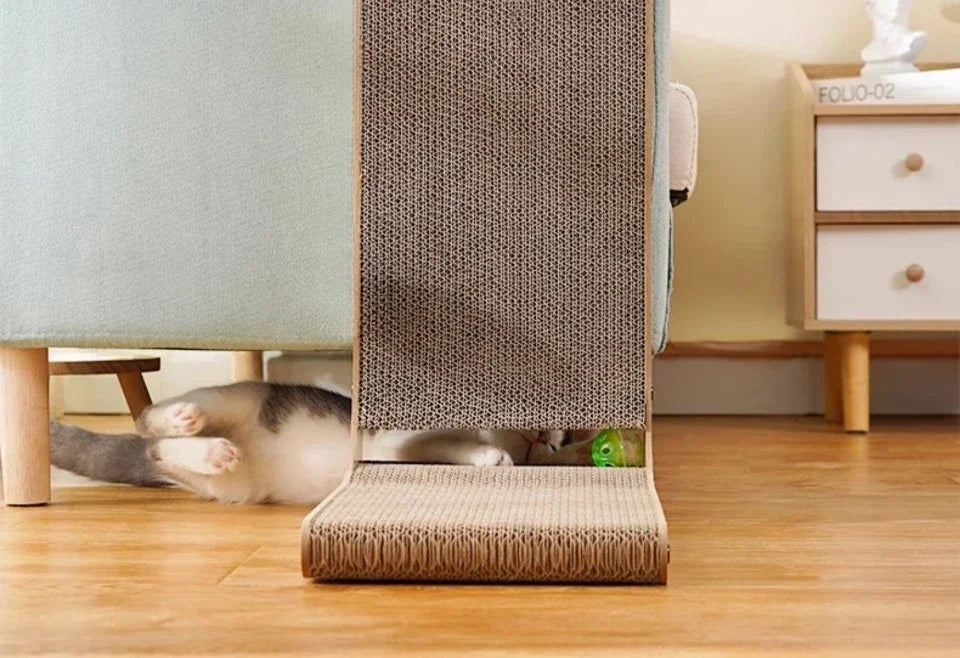 Large/Small Cardboard Cat Scratcher, L-Shape, Wear-Resistant, Scratch-Resistant, Cat Scratching Post, Cat Toy, Pets, Cat Accessories