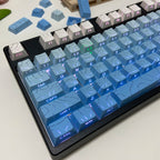 Line Gradient Side Shine Through Keycaps Cherry Profile PBT Custom Keycaps for 60% 65% 75% 96% 98% 100% Mechanical Keyboard