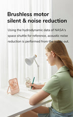 Ventoinha JISULIFE de Mesa — USB, 4 Velocidades, Ultra Silenciosa e Portátil