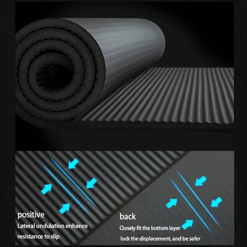 Tapete de Yoga NBR 15/20 mm Antiderrapante e Impermeável para Treino e Outdoor
