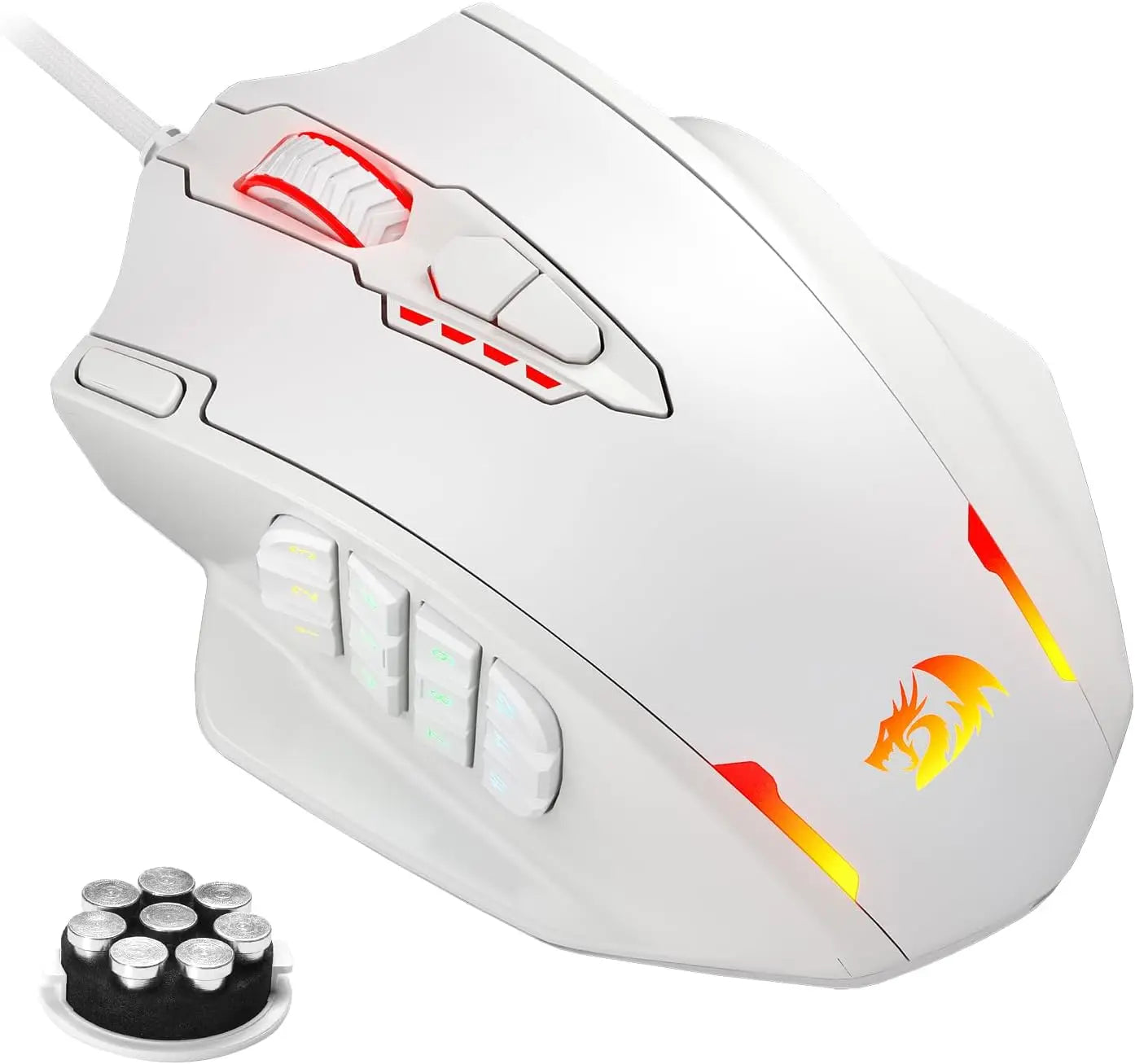 Redragon M908 RGB Backlight LED USB Wired Gaming Mouse with 18 Programmable Buttons and 12400 DPI