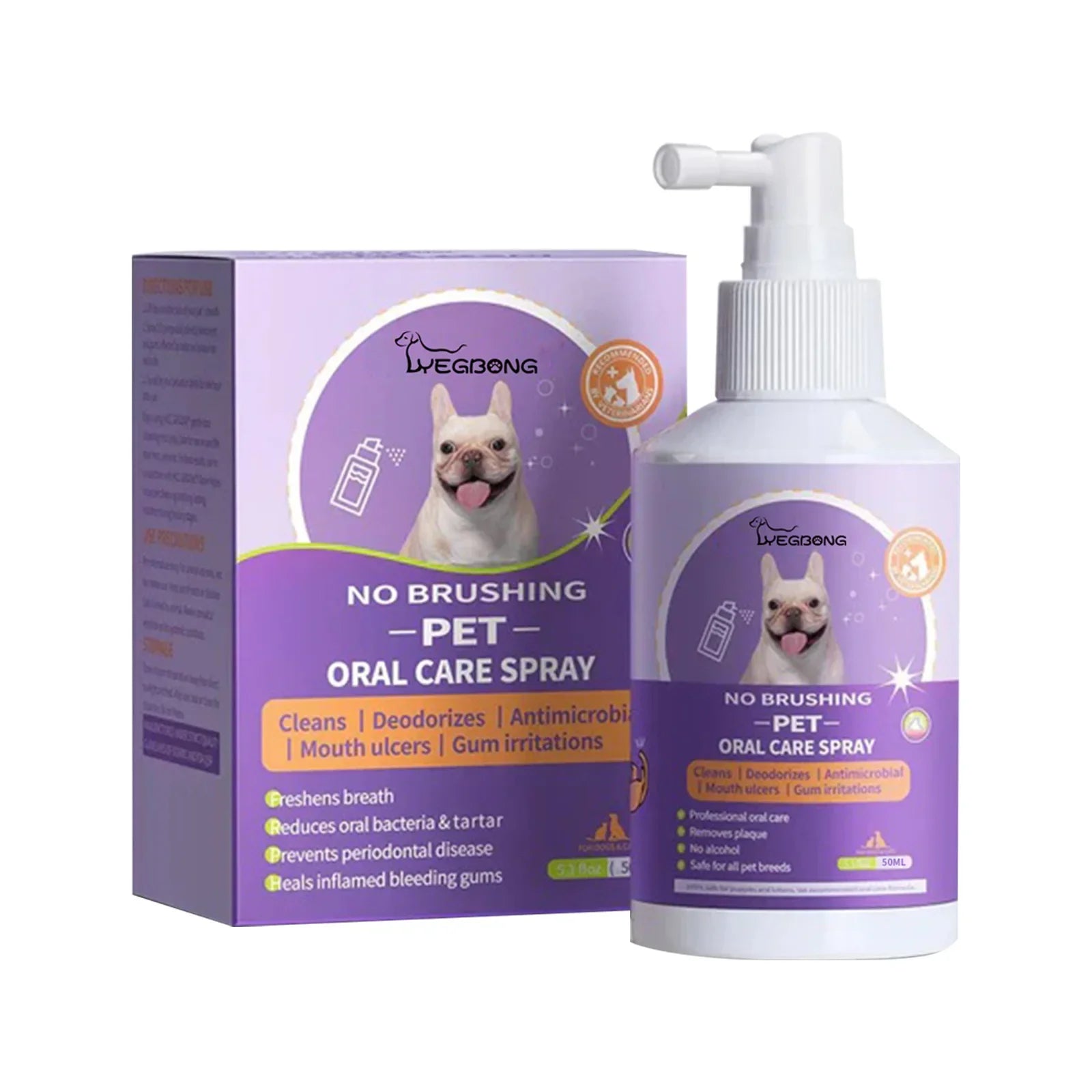 50mlPet Oral Cleanse Spray Dogs Cats Teeth Clean Deodorant Prevent Calculus Remove Kitten Bad Breath Pet Supplies Freshen Breath