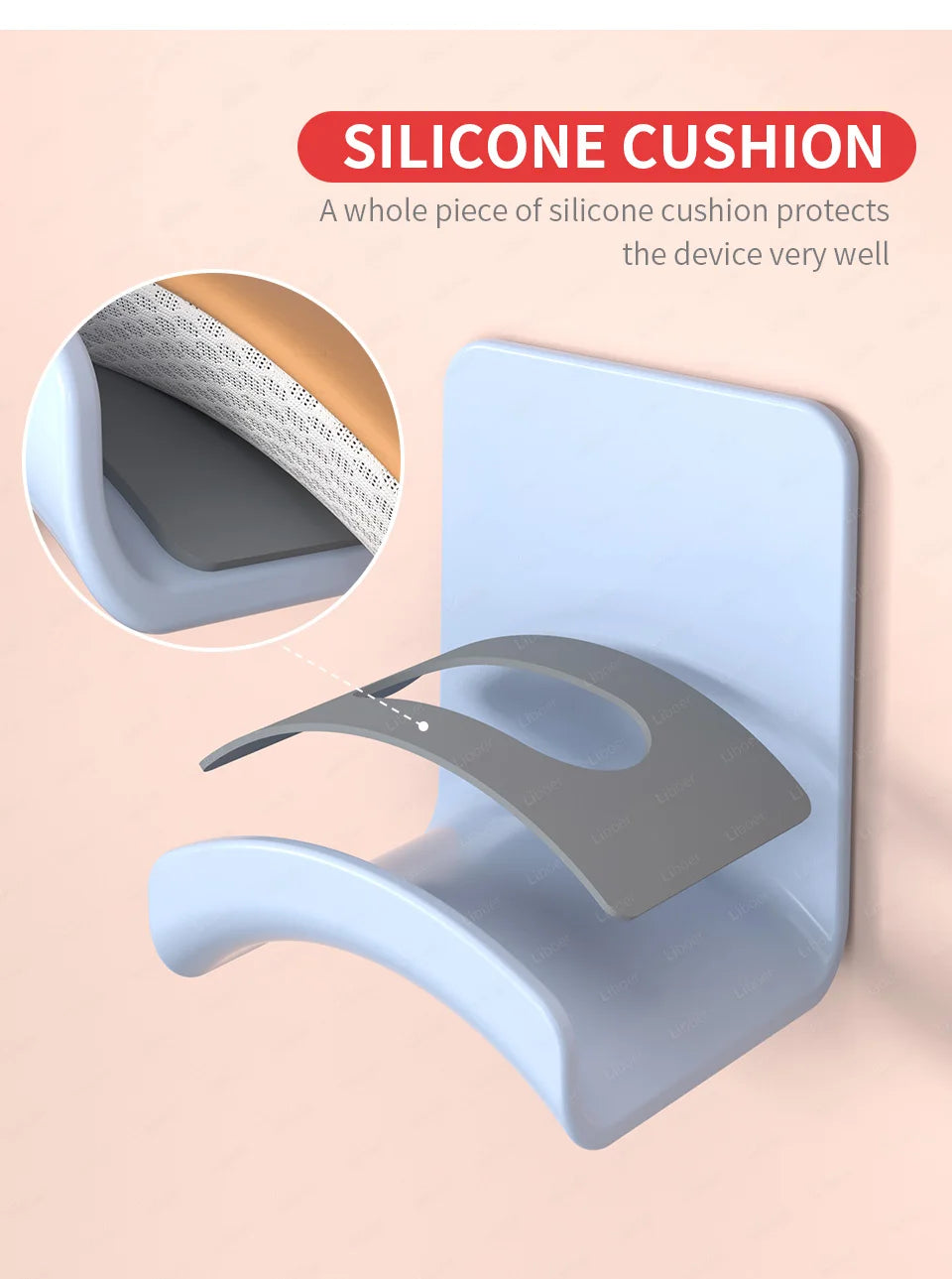 Suporte de Headphones para Debaixo da Secretária — Gancho Multicor Universal