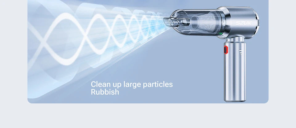 Aspirador Portátil szuk Sem Fios SZUK 180000PA para Carro e Casa