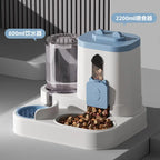Dog & Cat Automatic Feeder & Waterer Set: Gravity Design, Leak-Proof, Spill-Proof, Anti-Slip, Easy to Clean, Built-In Food Bowl