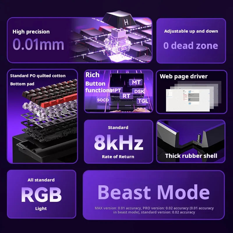 AULA WIN 68 HE Magnetic Axis Keyboard RT Gaming Mechanical Keyboard Wired 8KPolling Rate Full-Key Hot-Swappable