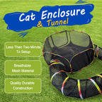 Outdoor Cat Enclosures, Portable Cat Tents for Outdoor Use, Cage-Free Playpen, Pet Tunnel Playground for Indoor Cats and Small Animals
