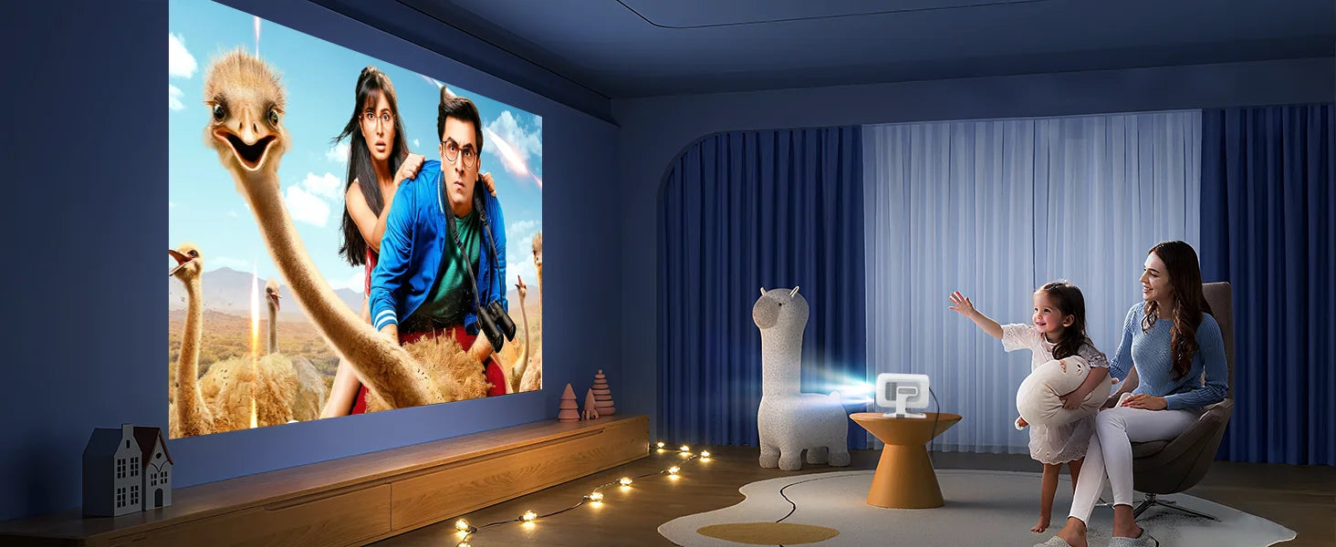 Projetor 4K LynCast X3AQ — 500 ANSI, Auto Focus, Android 11, WiFi6